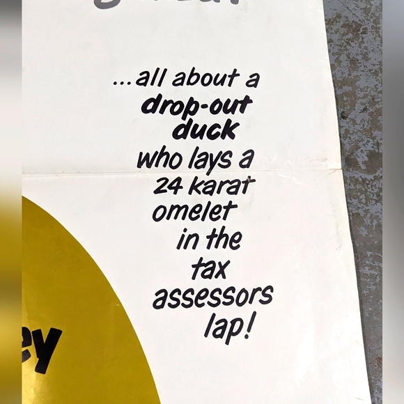 Vintage Rare 1971 Original Walt Disney $1,000,000 Golden Duck Movie Promo Poster - Picture 2 of 9